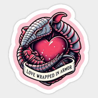 love wrapped in armor Sticker